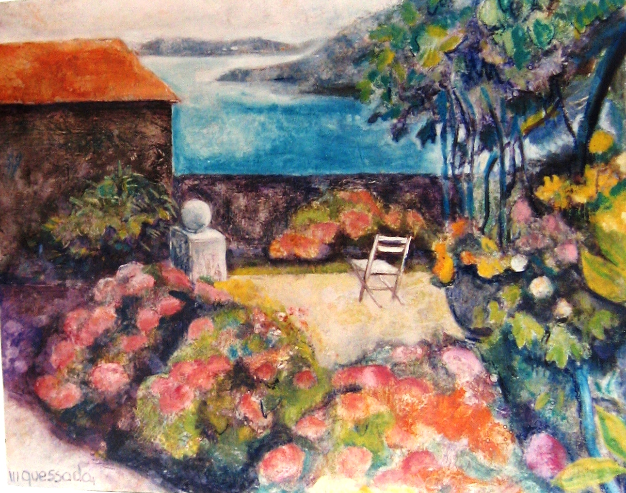 La terrasse aux hortensias